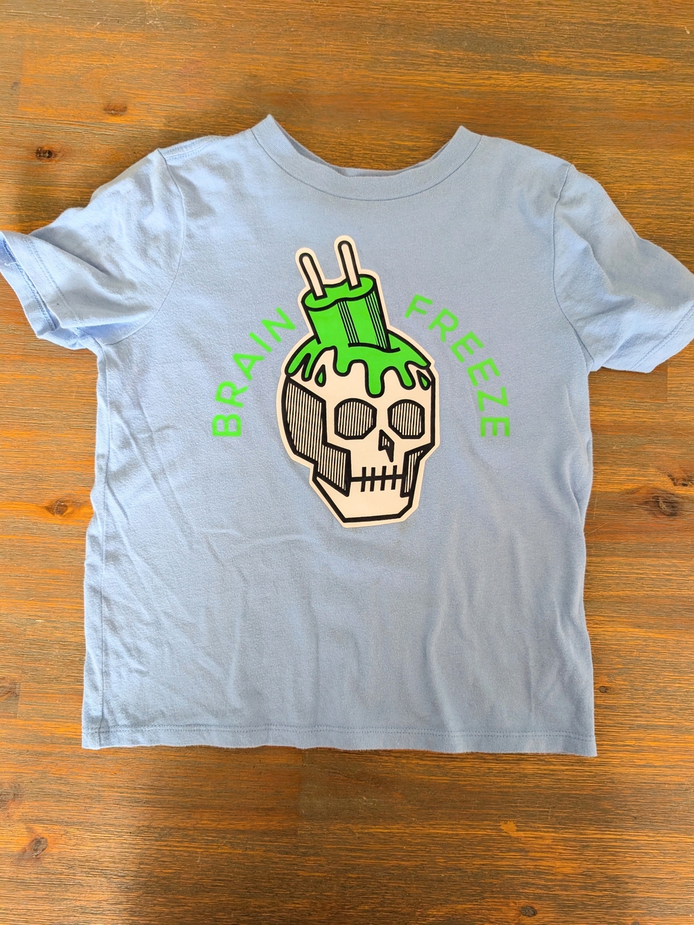 GAP Light Blue Tee with Skull Graphic